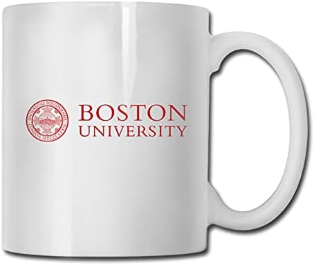לוגו אוניברסיטת בוסטון ספל קפה קרמי גדול,כוס תה גדולה למשרד ולבית, כוס לשימוש חוזר לקפה או תה | בדרכים | נייד.